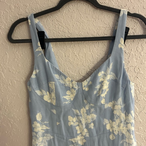 Reformation Reverie Dress Blue and White - Picture 7 of 9